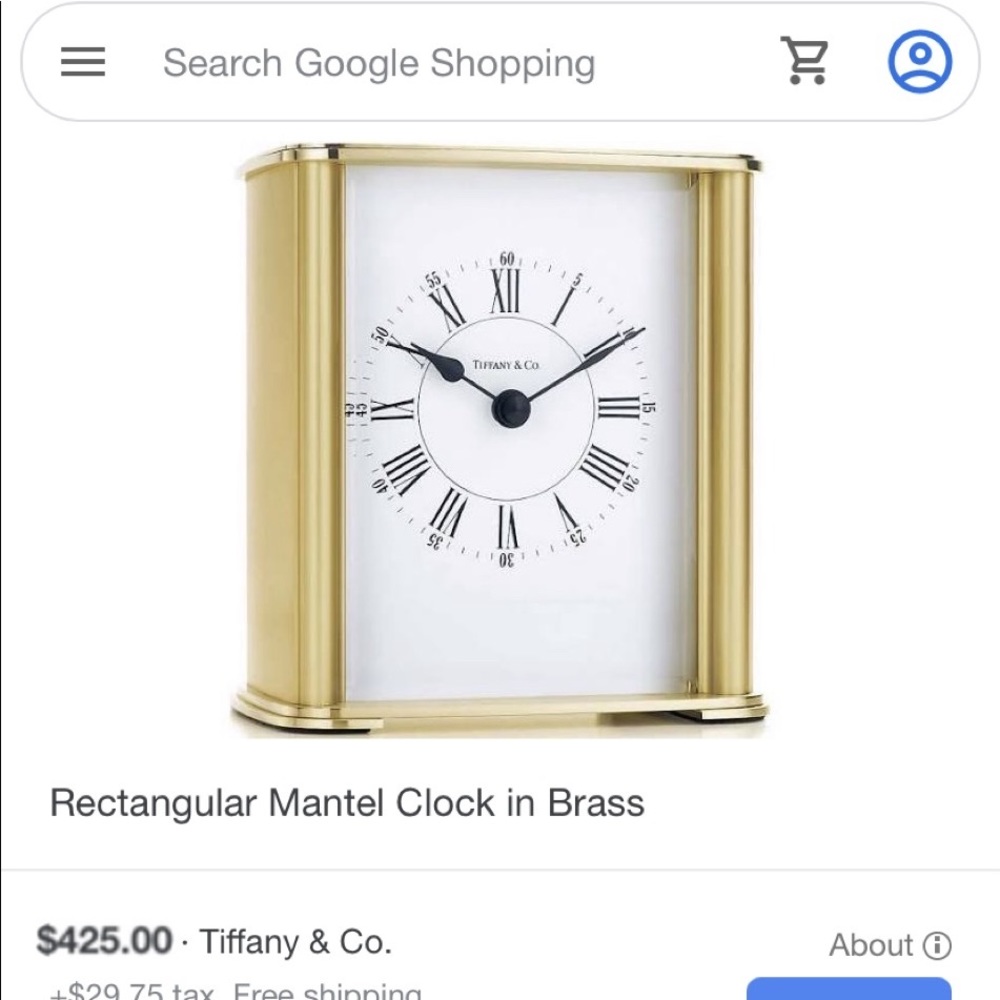 Tiffany and Co clock